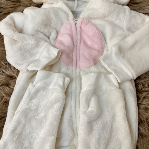 The Children’s Place Baby Bunny Coverall - One Piece Soft Fur Romper - Picture 5 of 9